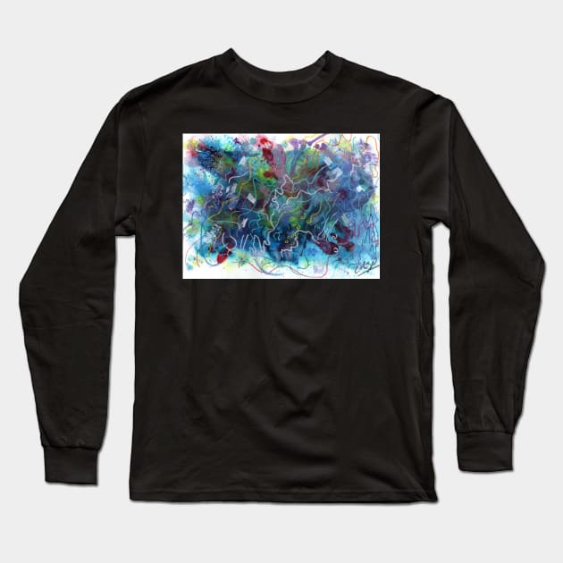 Fantasia on a theme abstract painting Long Sleeve T-Shirt by Colzo Art